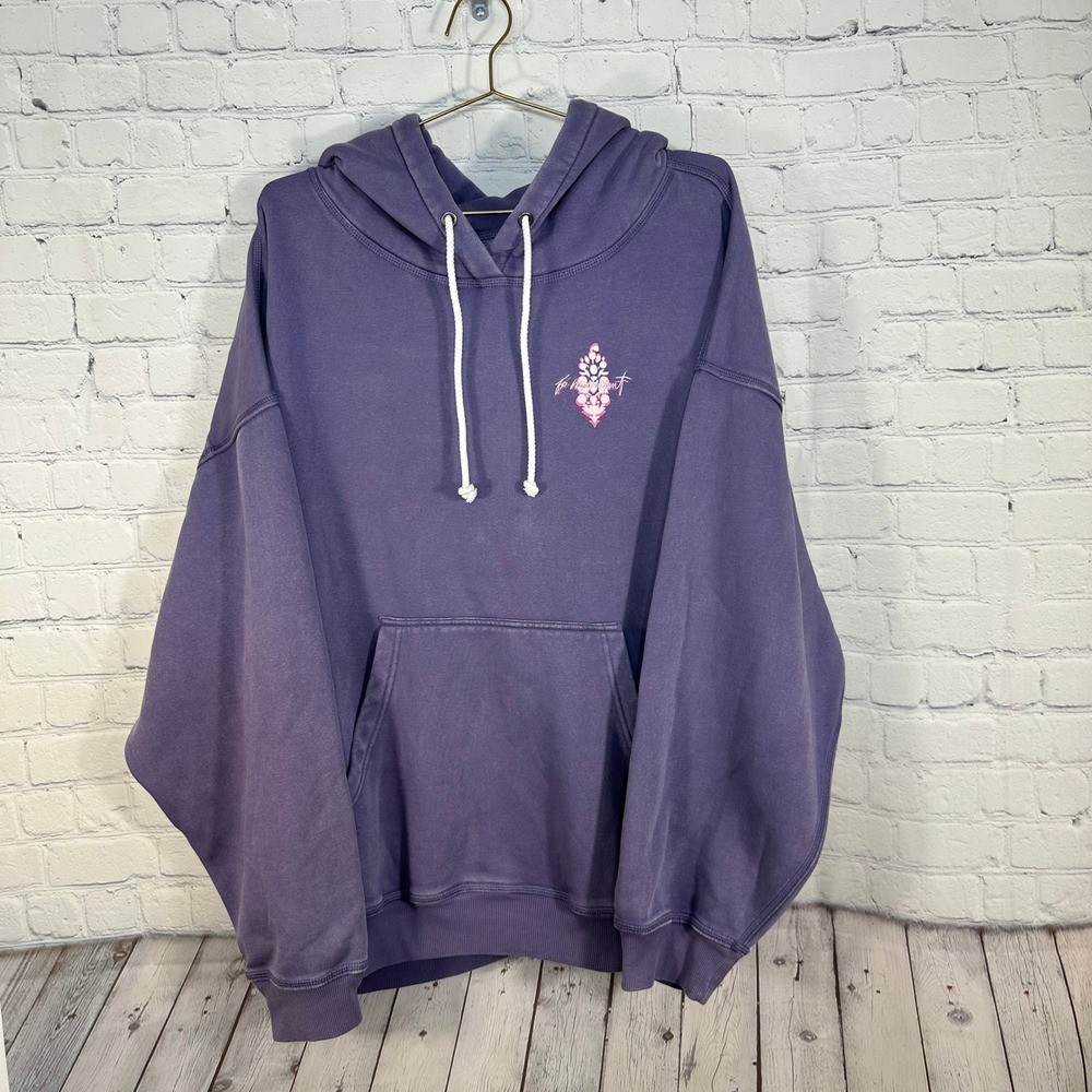 Free People FP Movement Final Call Hoodie Purple Graphic Oversized OB2405241 XL